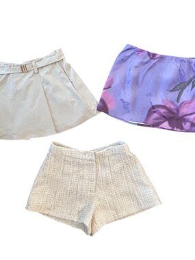 Mini Skirts Going Out Skirts Bundle of 3 Size XS Tweed Shorts